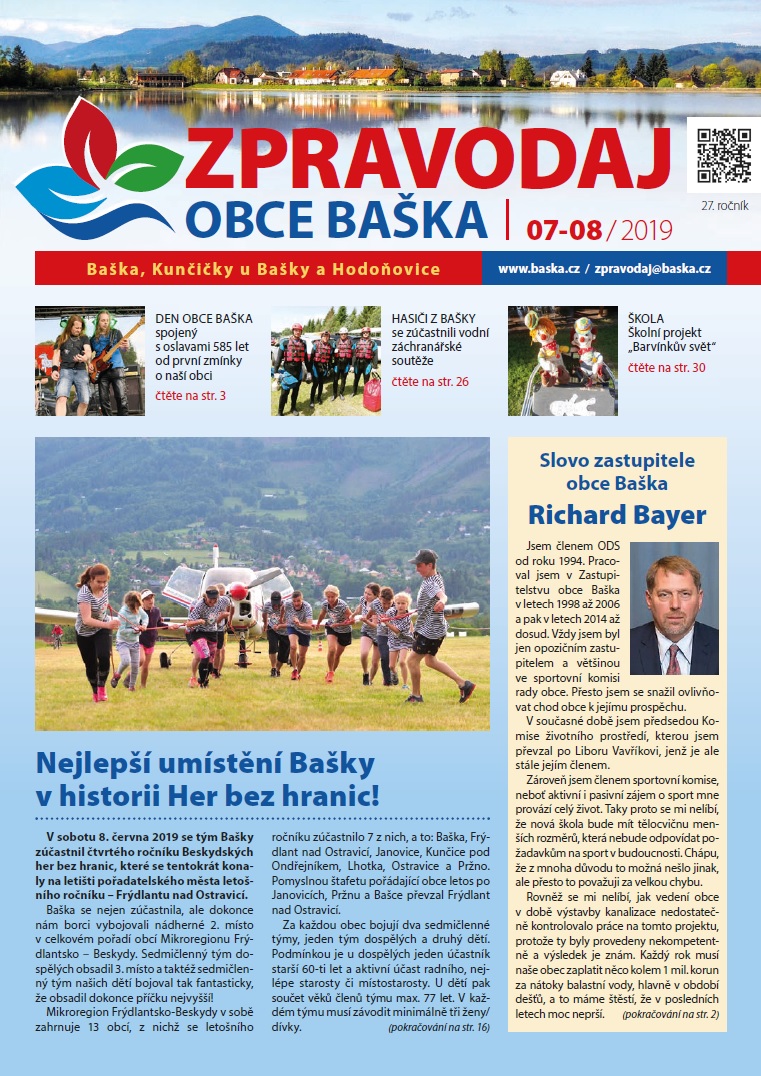 Zpravodaj obce Baška-Červenec/Srpen 2019